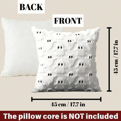 1pc 3D Bat Plush Pillow Case, Gothic Dark Halloween Witch Theme Decorative Cushion Cover, 18"X18", Suitable For Living Room Sofa Bedroom Halloween Decor, Pillow Insert Not Included