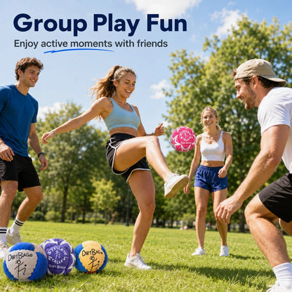 1pc 3pcs 12-Color Adult Outdoor Plush Footbag Set, Soft Cotton Velvet Soccer Ball Hacky Sack For Balance Training, Coordination Practice, Stress Relief, Solo & Group Outdoor Game