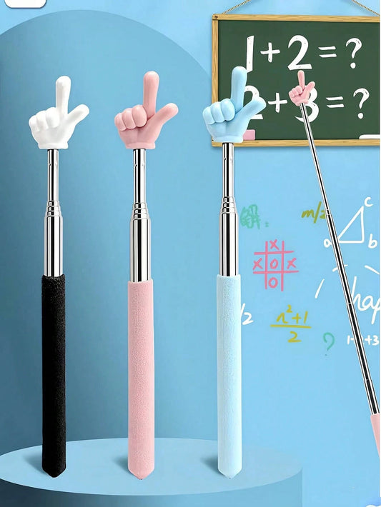 1pc/3pcs/5pcs Telescopic Pointer- Multi-Functional Extendable Presentation Stick, Teacher's Classroom Reading Wand, Guide Student Learning, Random Color And Style, Classroom Reading Stretch Pointer