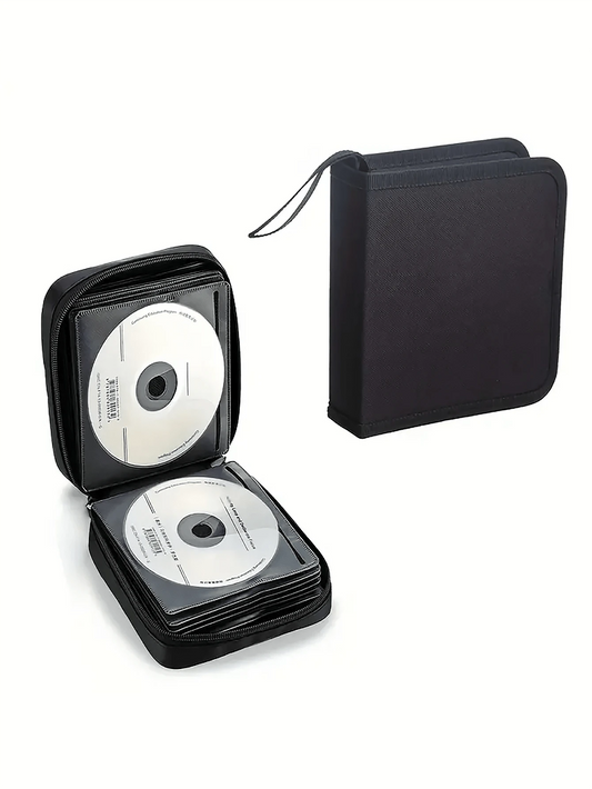 1pc 40pcs CD/DVD Case Holder: Portable Wallet Disc Storage Binder For Car, Home & Travel- Keep Your Discs Organized! Travel Accessories Travel Essentials Storage Case Dvd StorageDigital BagAudio For