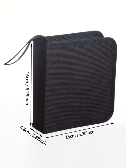 1pc 40pcs CD/DVD Case Holder: Portable Wallet Disc Storage Binder For Car, Home & Travel- Keep Your Discs Organized! Travel Accessories Travel Essentials Storage Case Dvd StorageDigital BagAudio For