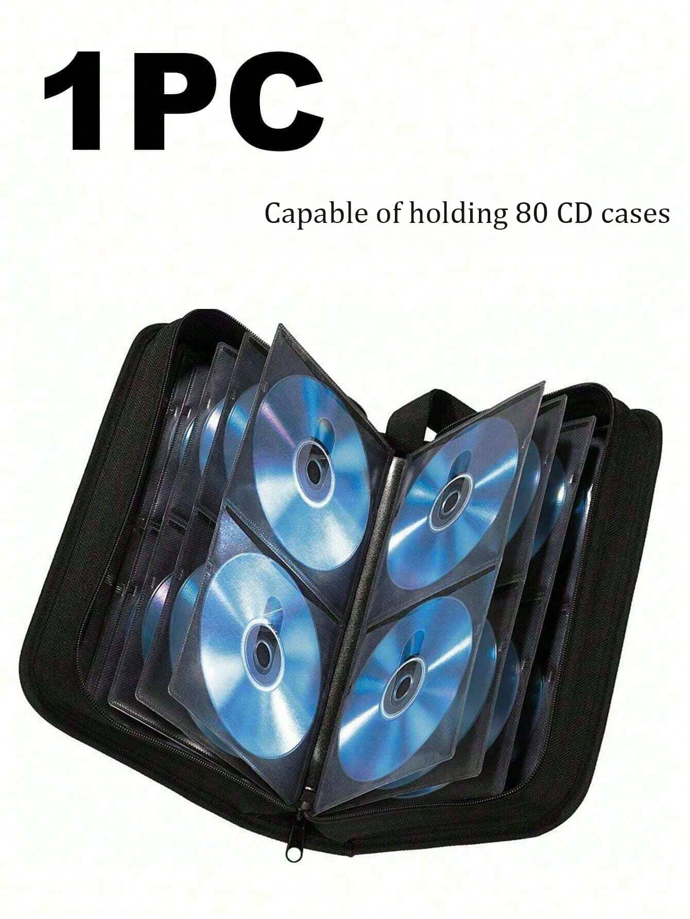 1pc 40pcs CD/DVD Case Holder: Portable Wallet Disc Storage Binder For Car, Home & Travel- Keep Your Discs Organized! Travel Accessories Travel Essentials Storage Case Dvd StorageDigital BagAudio For