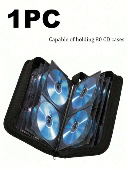 1pc 40pcs CD/DVD Case Holder: Portable Wallet Disc Storage Binder For Car, Home & Travel- Keep Your Discs Organized! Travel Accessories Travel Essentials Storage Case Dvd StorageDigital BagAudio For