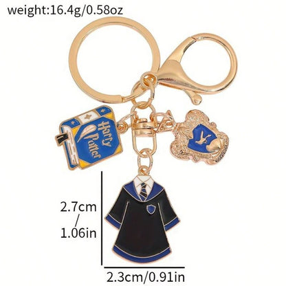 1pc/4pcs House Shaped Keychain, Suitable For Children And Collectors, Themed Handicraft, Creative Gift For Birthday Party And Bachelor Party, Inspired By The Magical World