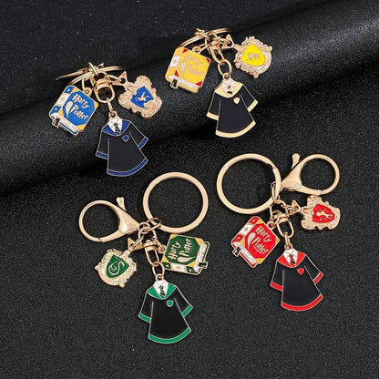 1pc/4pcs House Shaped Keychain, Suitable For Children And Collectors, Themed Handicraft, Creative Gift For Birthday Party And Bachelor Party, Inspired By The Magical World