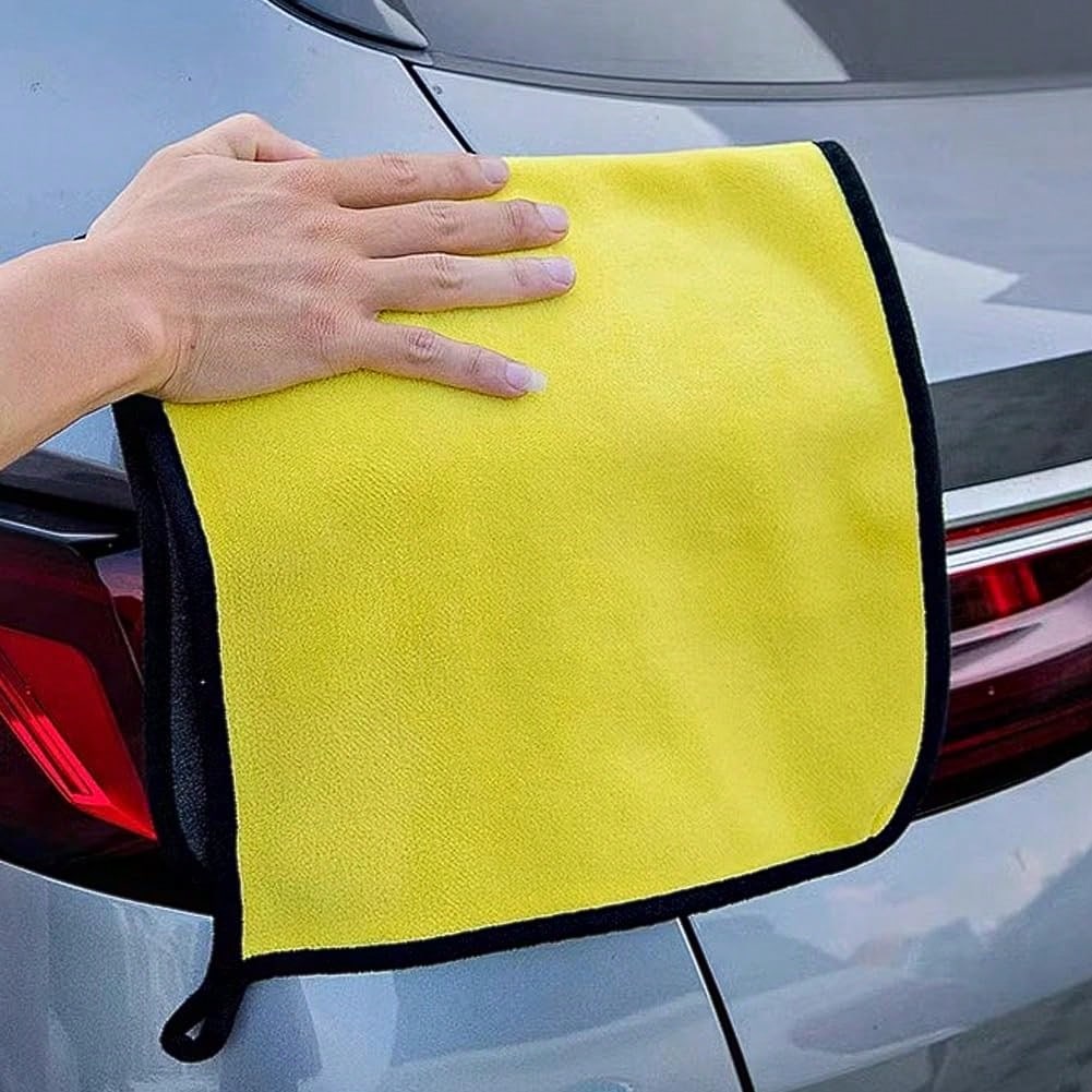 1pc 60*160cm Extra Large Car Wash Towel- Double-Sided Thickened Absorbent Car Wiping Towel, Super Absorbent, Suitable For Quick Car Wash, Multi-Functional Towel, Yellow