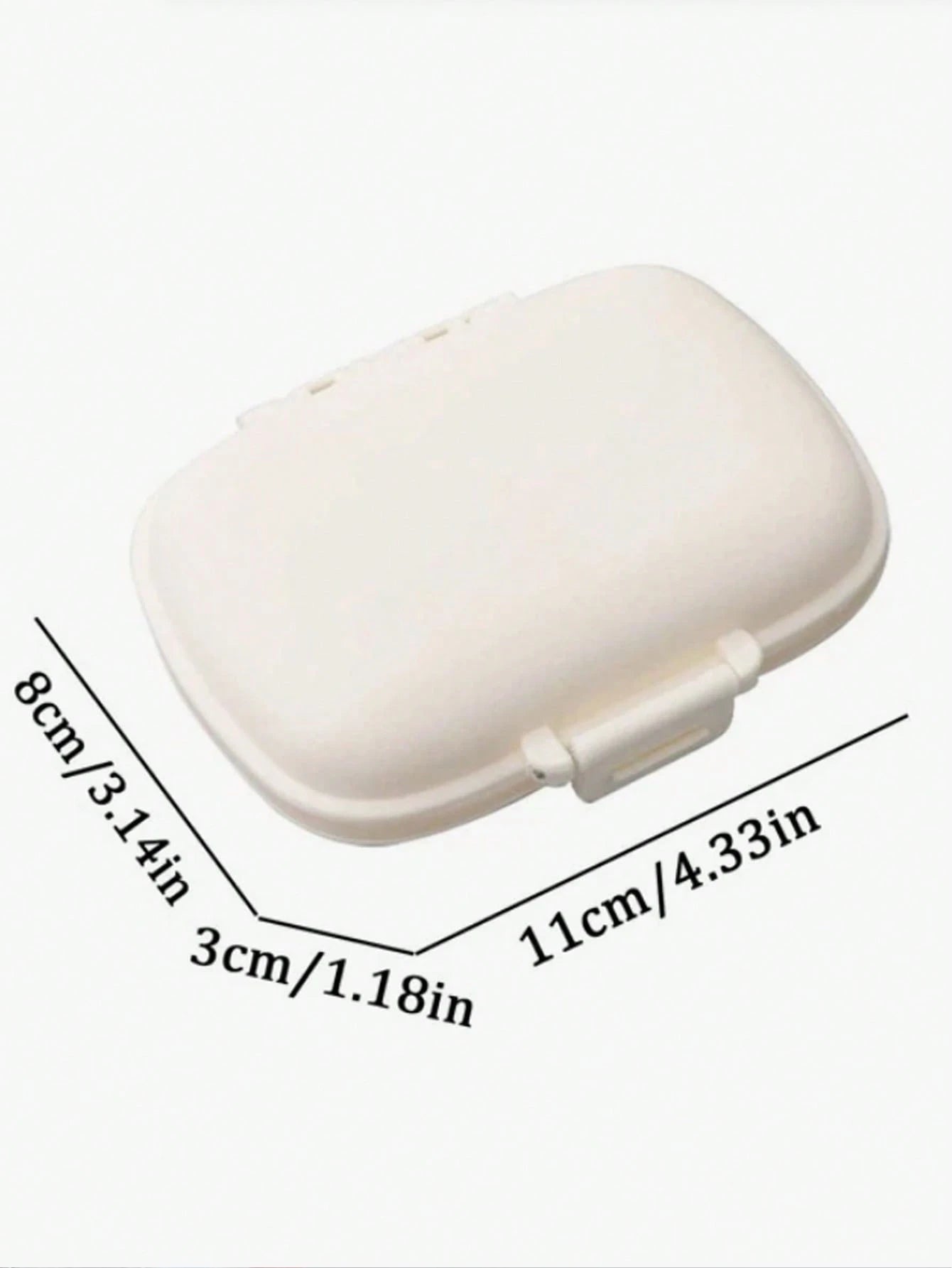 1pc 8 Compartments Daily Pill Box, Portable Weekly Travel Pill Organizer, Pocket Pill Container, Wallet Pill Dispenser For Vitamins And Fish Oil, Moisture-Proof Box For Pills, Suitable For Carrying, E