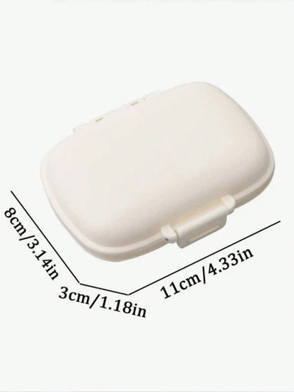 1pc 8 Compartments Daily Pill Box, Portable Weekly Travel Pill Organizer, Pocket Pill Container, Wallet Pill Dispenser For Vitamins And Fish Oil, Moisture-Proof Box For Pills, Suitable For Carrying, E
