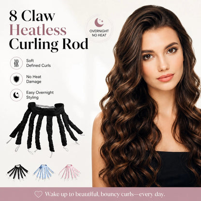 1pc 8-Tooth Heatless Hair Curler, Soft Wave Hair Band, Salon, Beauty Parlor And Travel Essential Hair Styling Tool And Accessories; Back To School, Travel And Vacation Essential; Women's Hair Accessor