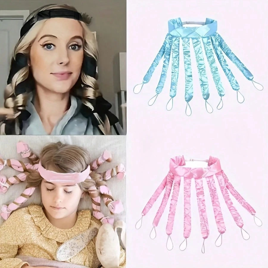 1pc 8-Tooth Heatless Hair Curler, Soft Wave Hair Band, Salon, Beauty Parlor And Travel Essential Hair Styling Tool And Accessories; Back To School, Travel And Vacation Essential; Women's Hair Accessor
