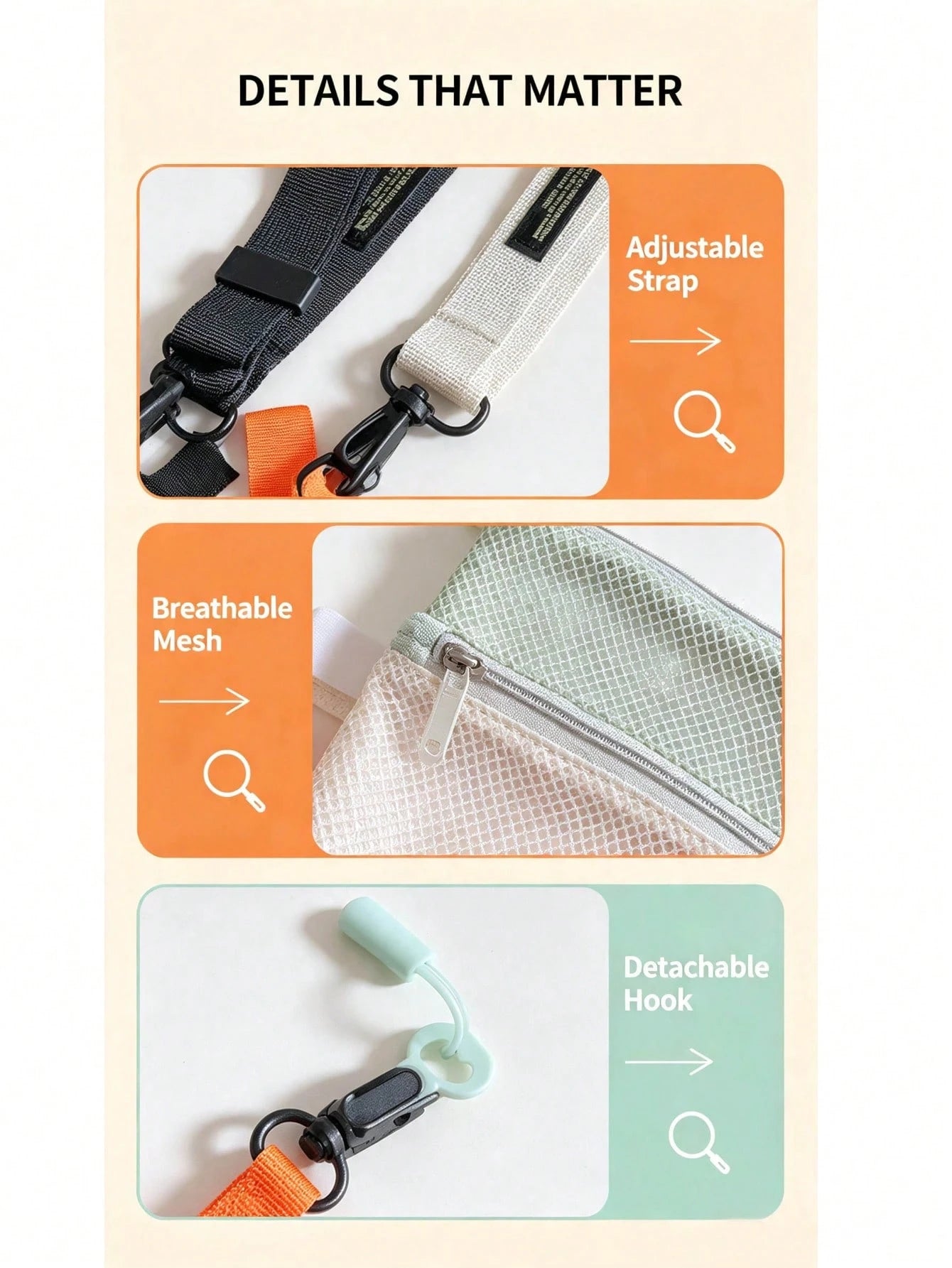 1pc Adjustable Crossbody Phone Lanyard With Mesh Zipper Pouch, Anti-Lost & Anti-Drop Neck Strap For Phone, Keys & Small Essentials, Casual Outdoor Phone Accessory