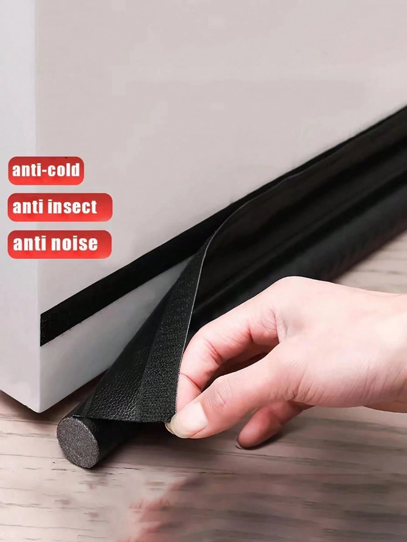 1pc Adjustable Door Bottom Seal Strip Weatherstrip Under Door Draft Stopper Anti-Cold One Side Gap Blocker Foam Weather Strip, Back To School Supplies
