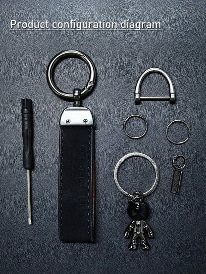 1pc Astronaut Keychain, High-End Keyring Pendant, Spring Ring, Random 2 Styles, Gift For Couples