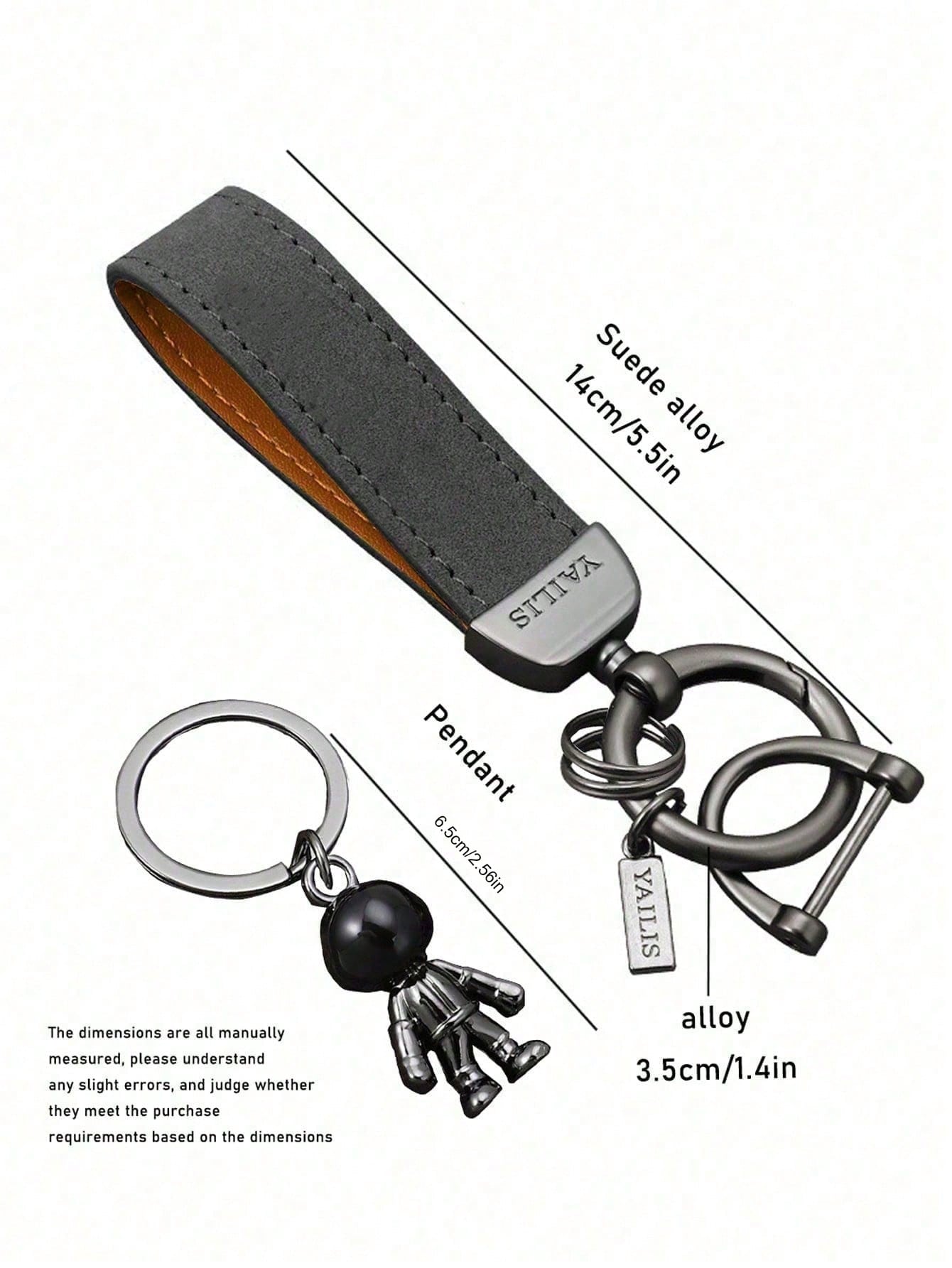 1pc Astronaut Keychain, High-End Keyring Pendant, Spring Ring, Random 2 Styles, Gift For Couples