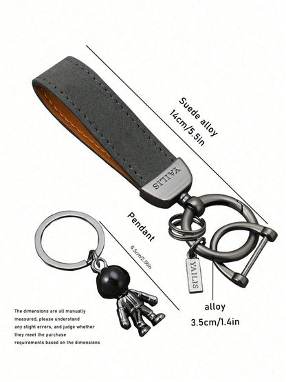1pc Astronaut Keychain, High-End Keyring Pendant, Spring Ring, Random 2 Styles, Gift For Couples