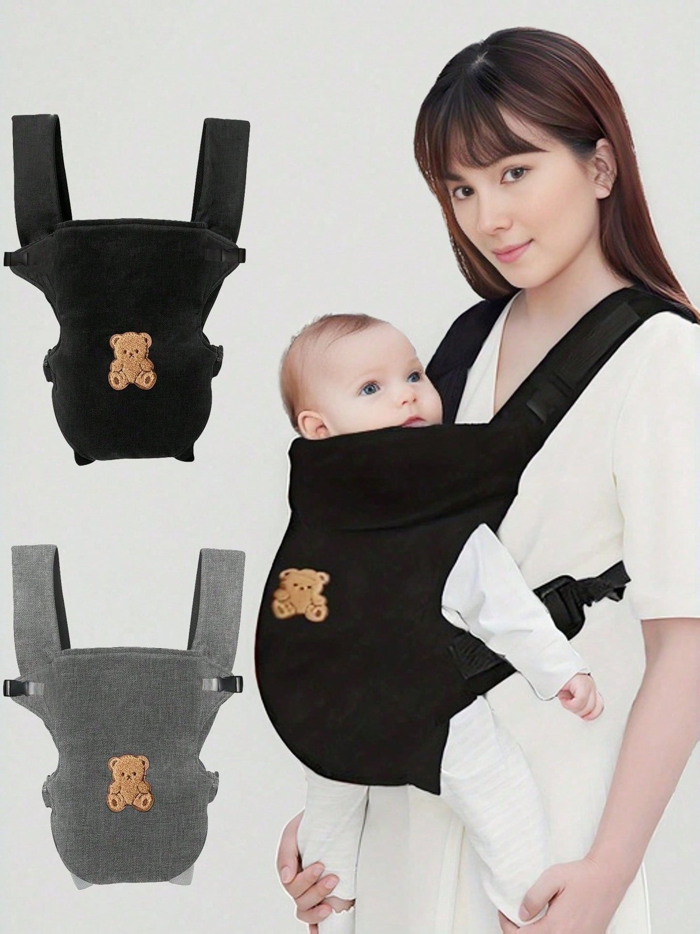 1pc Baby Carrier, Adjustable Comfortable Front & Back Straps, Ergonomic M-Type Seat, Multiple Carrying Positions, Suitable For Newborns To Toddlers, All Seasons, Hiking And Shopping, Perfect Baby Show