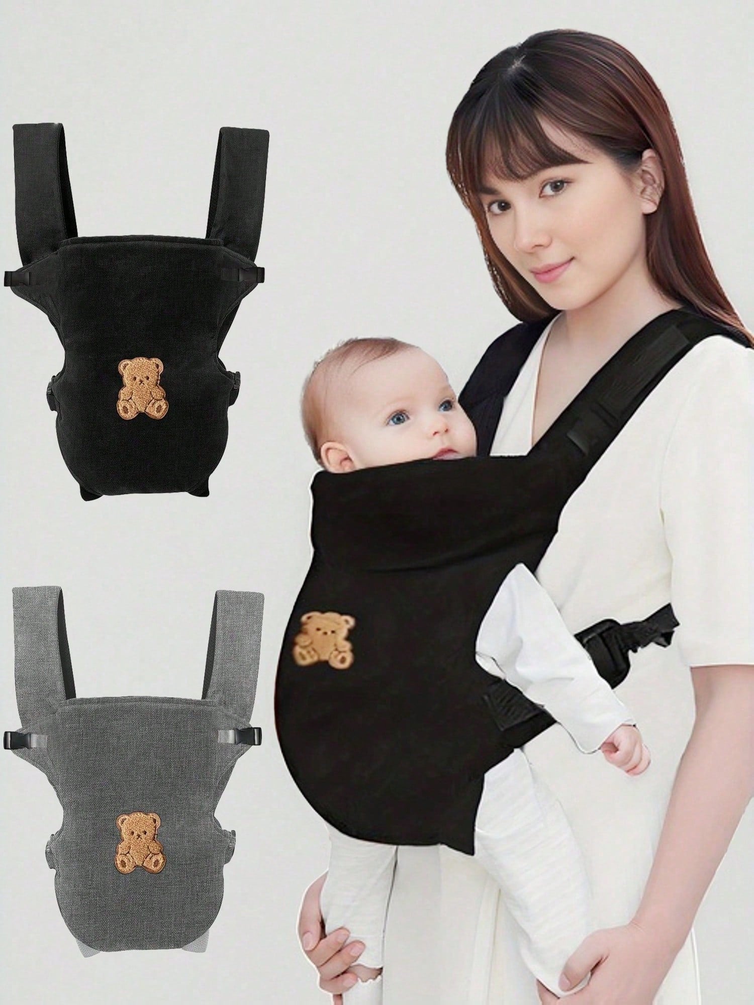 1pc Baby Carrier, Adjustable Comfortable Front & Back Straps, Ergonomic M-Type Seat, Multiple Carrying Positions, Suitable For Newborns To Toddlers, All Seasons, Hiking And Shopping, Perfect Baby Show