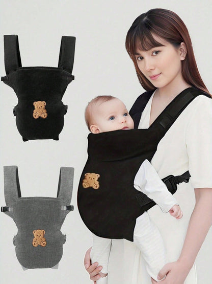 1pc Baby Carrier, Adjustable Comfortable Front & Back Straps, Ergonomic M-Type Seat, Multiple Carrying Positions, Suitable For Newborns To Toddlers, All Seasons, Hiking And Shopping, Perfect Baby Show