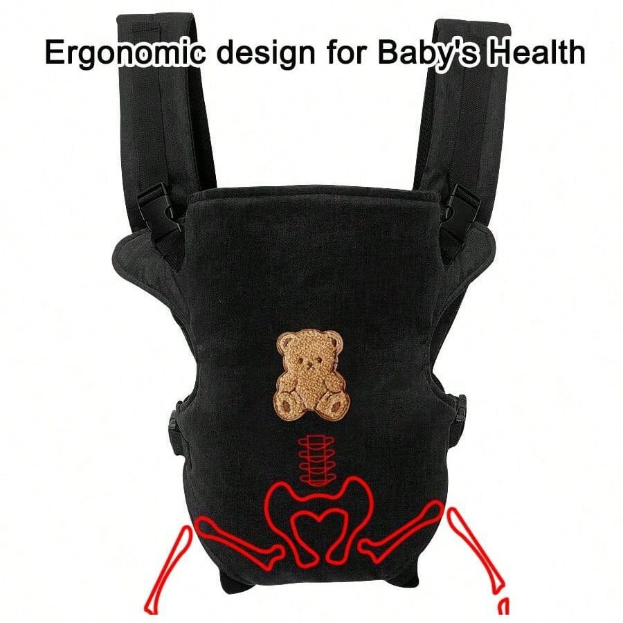 1pc Baby Carrier, Adjustable Comfortable Front & Back Straps, Ergonomic M-Type Seat, Multiple Carrying Positions, Suitable For Newborns To Toddlers, All Seasons, Hiking And Shopping, Perfect Baby Show