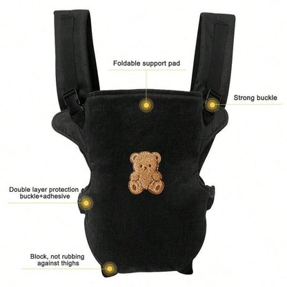 1pc Baby Carrier, Adjustable Comfortable Front & Back Straps, Ergonomic M-Type Seat, Multiple Carrying Positions, Suitable For Newborns To Toddlers, All Seasons, Hiking And Shopping, Perfect Baby Show
