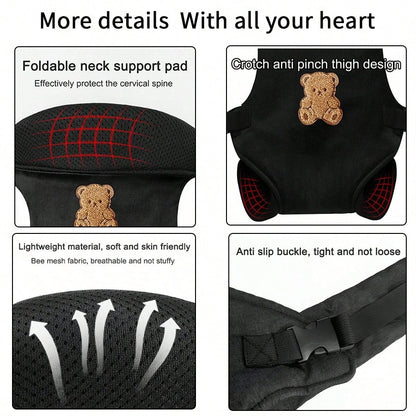 1pc Baby Carrier, Adjustable Comfortable Front & Back Straps, Ergonomic M-Type Seat, Multiple Carrying Positions, Suitable For Newborns To Toddlers, All Seasons, Hiking And Shopping, Perfect Baby Show