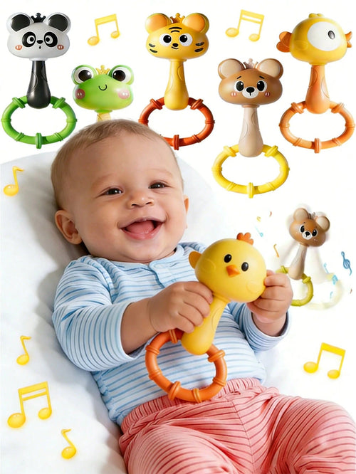 1pc Baby Rattle Toy- Early Learning Toy For Children, Can Strengthen Grip And Motor Skills, Promote Visual And Auditory Development, Manual Shake To Make Sound, Infant Educational Toy, Ideal Gift For