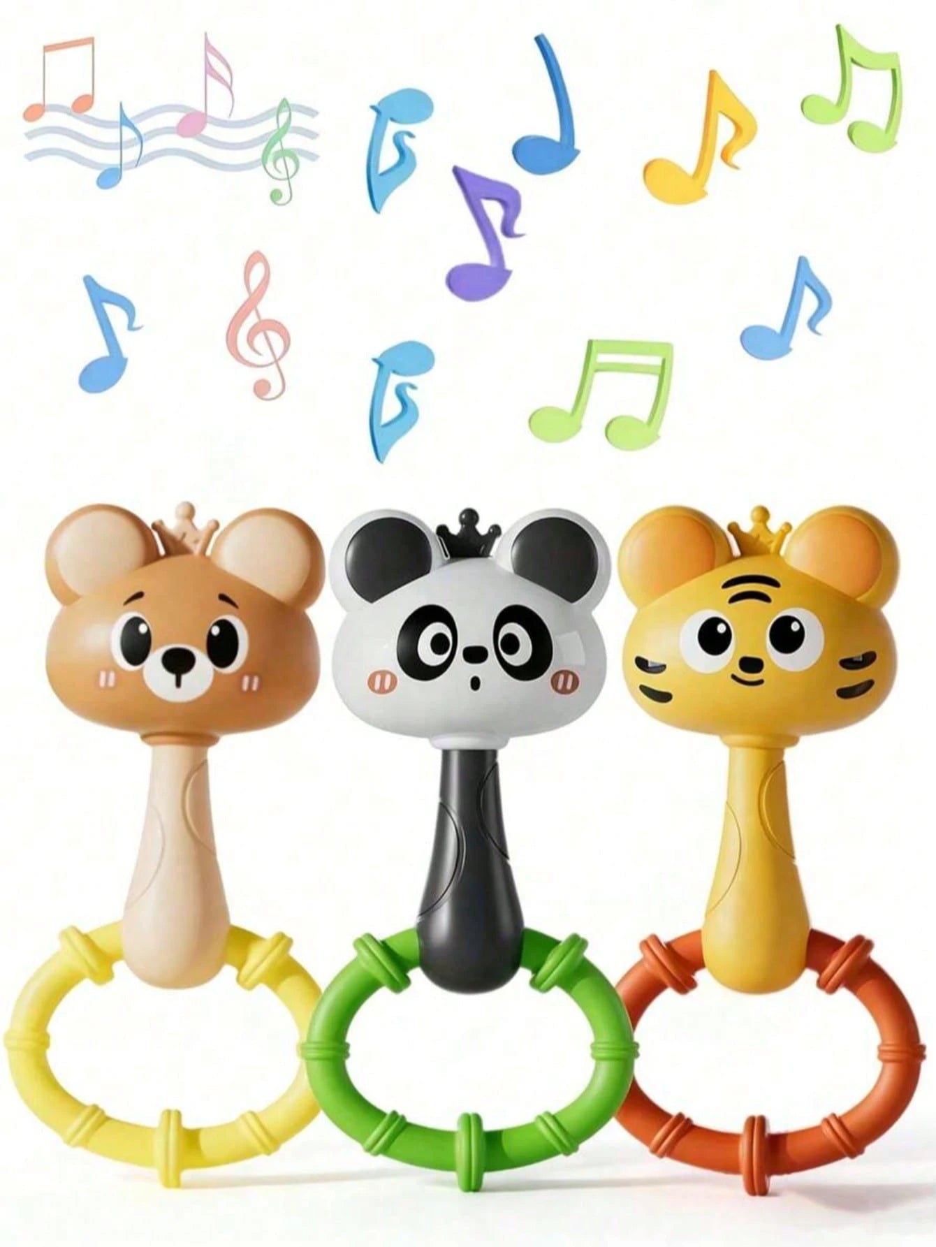 1pc Baby Rattle Toy- Early Learning Toy For Children, Can Strengthen Grip And Motor Skills, Promote Visual And Auditory Development, Manual Shake To Make Sound, Infant Educational Toy, Ideal Gift For