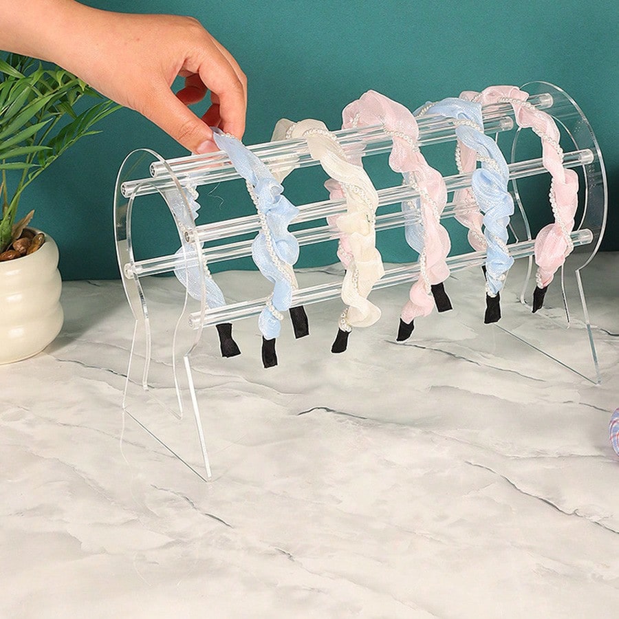 1pc Baby Room Acrylic Headband Display Rack, Headband Jewelry Storage Rack, Suitable For Decorating Baby Girl Rooms, Essential For Baby Rooms