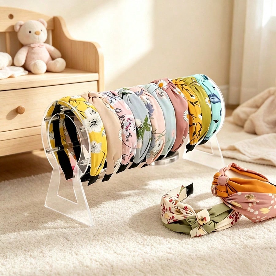 1pc Baby Room Acrylic Headband Display Rack, Headband Jewelry Storage Rack, Suitable For Decorating Baby Girl Rooms, Essential For Baby Rooms