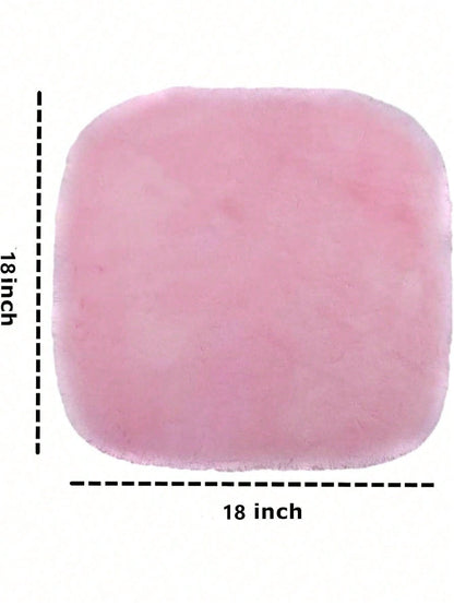1pc Black Plush Car Front Seat Cover, Universal Car Interior Decoration,Car Accessories