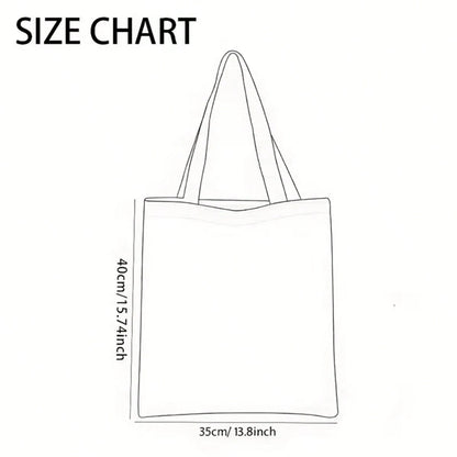 1pc Book Lover's Tote Bag- Funny Bookworm Saying "There's No Such Thing As Too Many Books", Floral & Stacked Books Design- Large Interior- Lightweight & Sturdy Polyester Canvas Shopping Bag For Wom