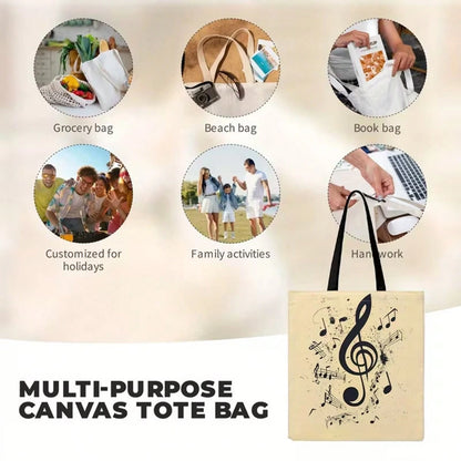 1pc Book Lover's Tote Bag- Funny Bookworm Saying "There's No Such Thing As Too Many Books", Floral & Stacked Books Design- Large Interior- Lightweight & Sturdy Polyester Canvas Shopping Bag For Wom