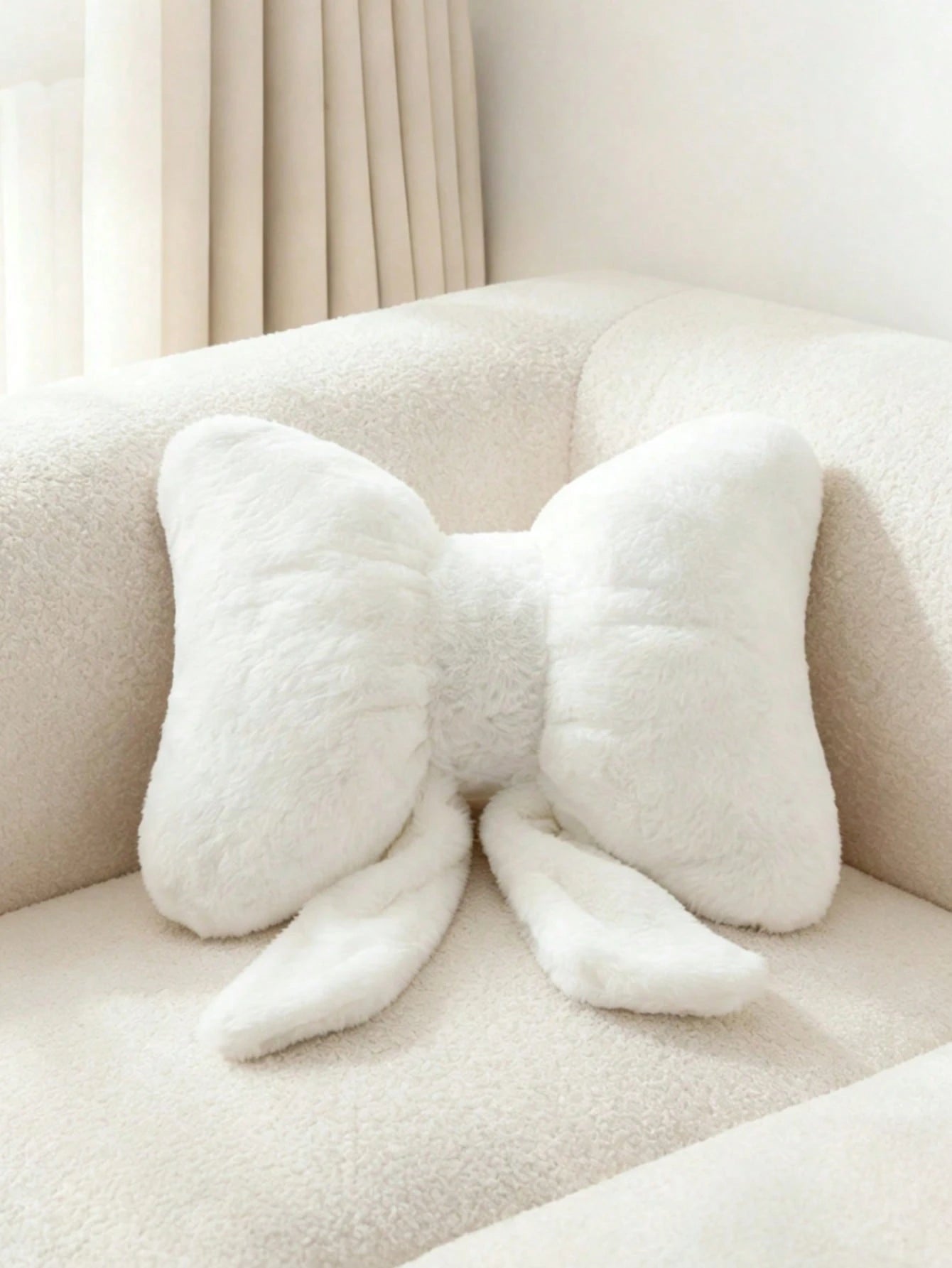 1pc Bow Knot Throw Pillow, Soft Plush Decorative Pillow, Bow Knot Pillow For Sofa Bed, Home Decor Bow Knot Shaped Pillow Suitable For Bedroom Living Room, Autumn Outdoor Cushion, Bedroom Decor, Room D