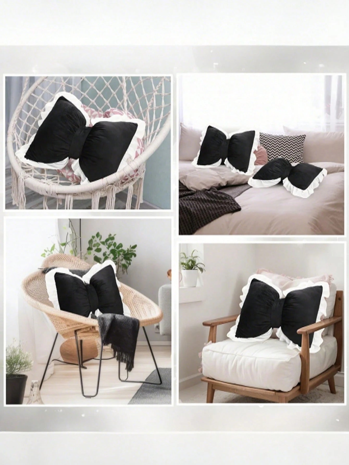 1pc Bow-Shaped Decorative Pillow, Pink Lace Bow Cushion For Sofa, Bed, Living Room, Bedroom, Spring/Summer, Outdoor Garden, Bedroom Decor, Room Decoration, Thanksgiving, Halloween
