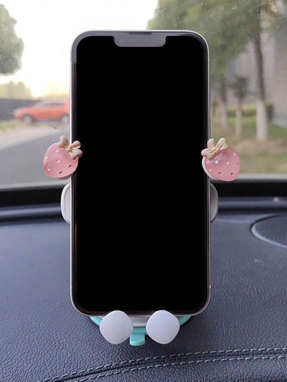 1pc Car Cute & Stylish Strawberry Shaped Dashboard Phone Holder