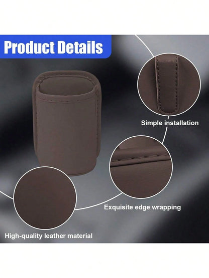 1pc Car Door Storage Rack, PU Leather Material, Multi-Functional Storage Organizer With Phone Holder, Trash Can, Tissue Box, Waterproof Lining- Anti-Slip & Anti-Spill, Fits Car Armrest Slot, Suitable