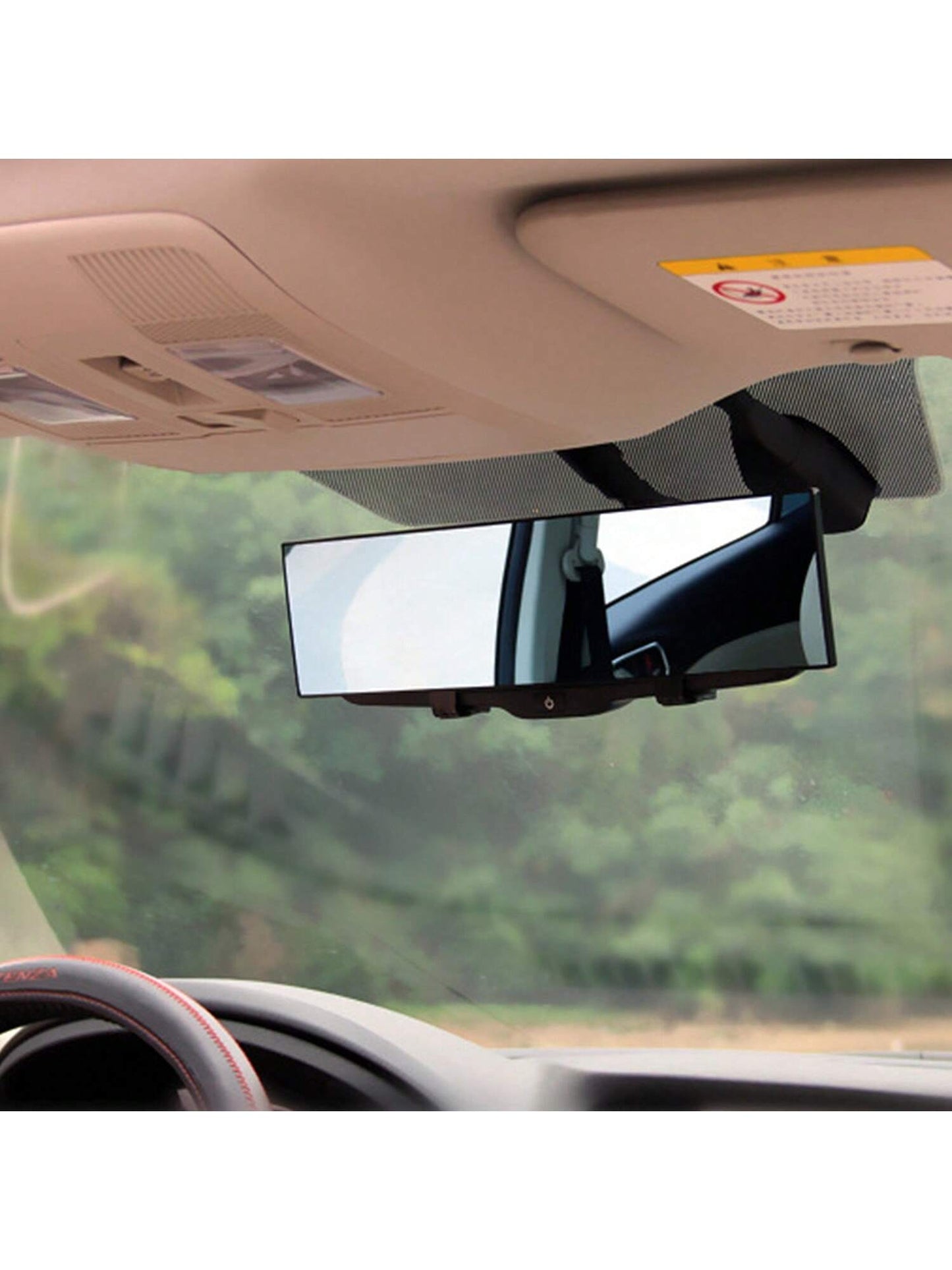 1PC Car Rearview Mirror 11.4in Interior Clip-On Curve Convex Panoramic Anti-Glare Rear View Mirrors With Wide Viewing Range For Cars SUVs Trucks Vehicles