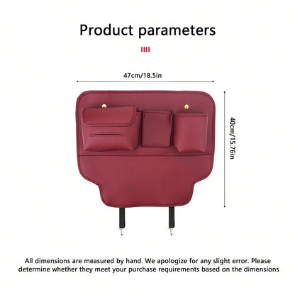 1pc Car Seat Back Storage Bag, Multifunctional Car Interior Seat Back Hanging Organizer, Backrest Storage Rack