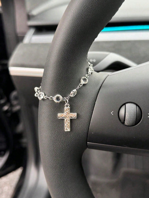1pc Car Steering Wheel Decorative Pendant Light Luxury Chain Car Steering Wheel Decorative Pendant