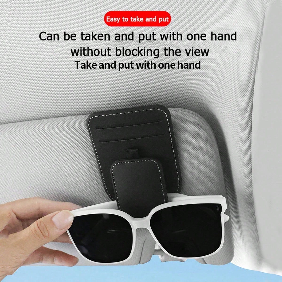 1pc Car Visor Glasses Clip Multifunctional Card Holder Car Interior Accessories Car Glasses Case