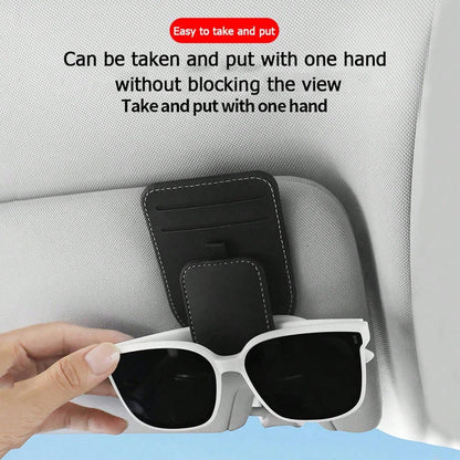 1pc Car Visor Glasses Clip Multifunctional Card Holder Car Interior Accessories Car Glasses Case