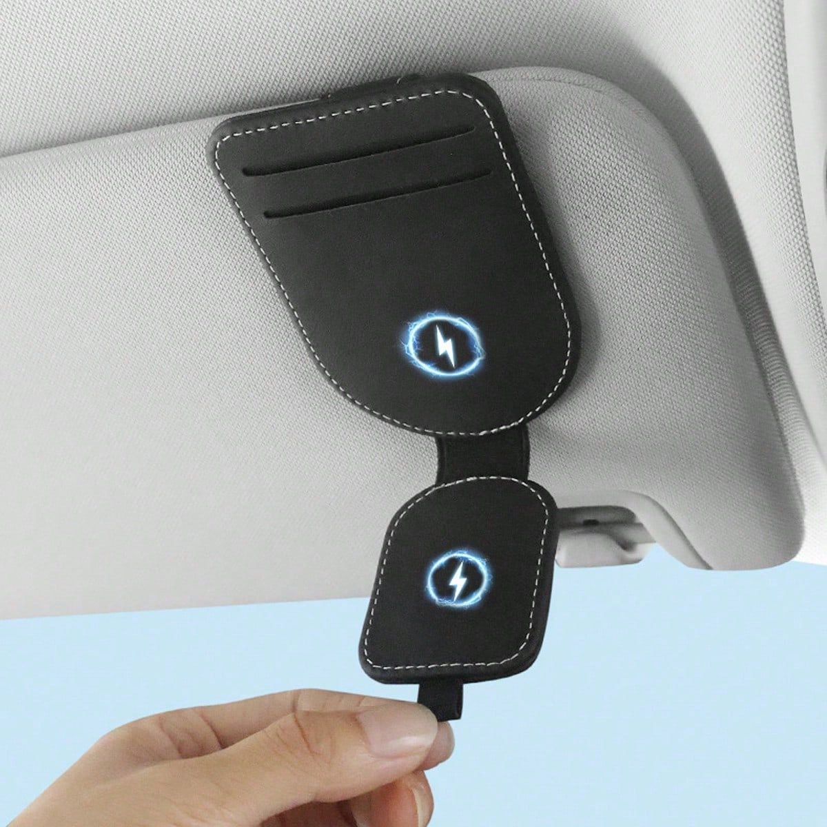 1pc Car Visor Glasses Clip Multifunctional Card Holder Car Interior Accessories Car Glasses Case