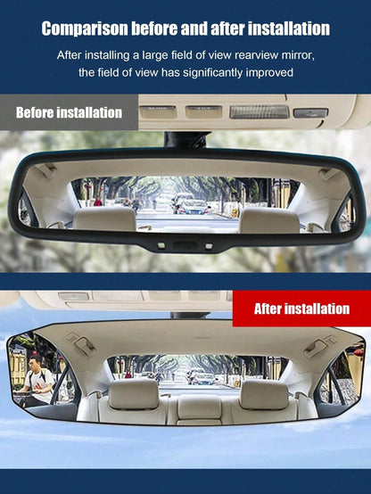 1pc Car Wide Angle Rearview Mirror/Interior Rearview Mirror, Car Reverse Mirror Wide Angle Curved Mirror, Suitable For All Car Models, Increase Field Of View Reduce Blind Spots, Universal High Definit