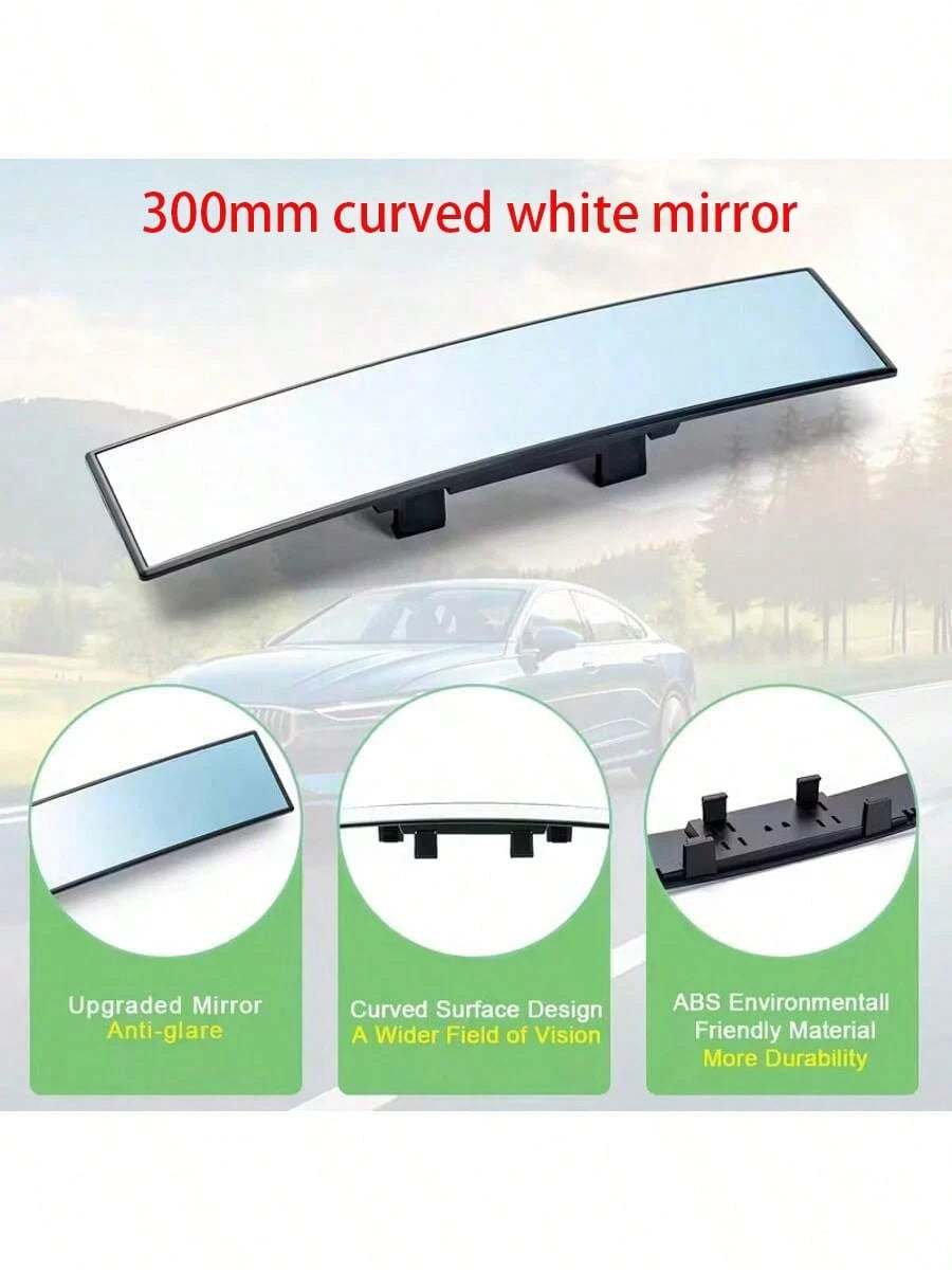 1pc Car Wide Angle Rearview Mirror/Interior Rearview Mirror, Car Reverse Mirror Wide Angle Curved Mirror, Suitable For All Car Models, Increase Field Of View Reduce Blind Spots, Universal High Definit