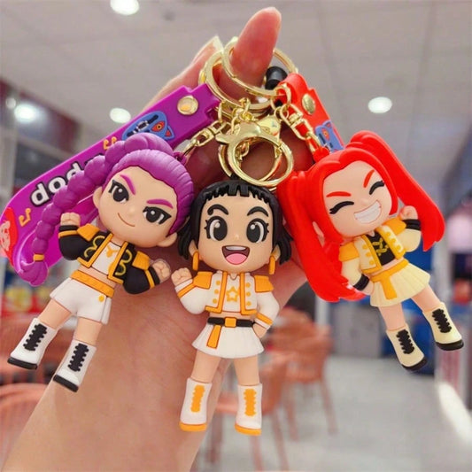 1pc Cartoon Anime K-Pop Style Witch Plastic Keychain, With Anime Cat Pattern, Bag Decoration, Holiday Small Gift