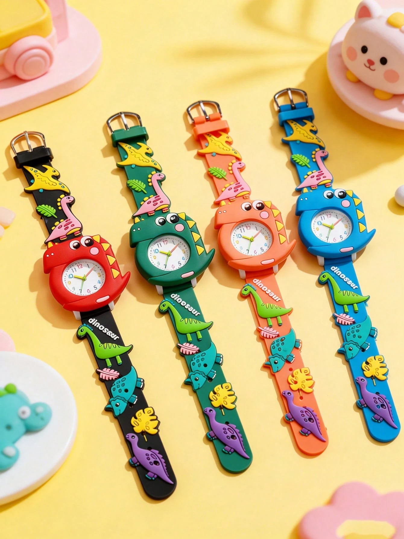 1pc Children's Watch With 3D Dinosaur Pattern Case, Fun Quartz Watch For Telling Time, Suitable For Daily Wear, Holiday Dress-Up, School, Gift-Giving