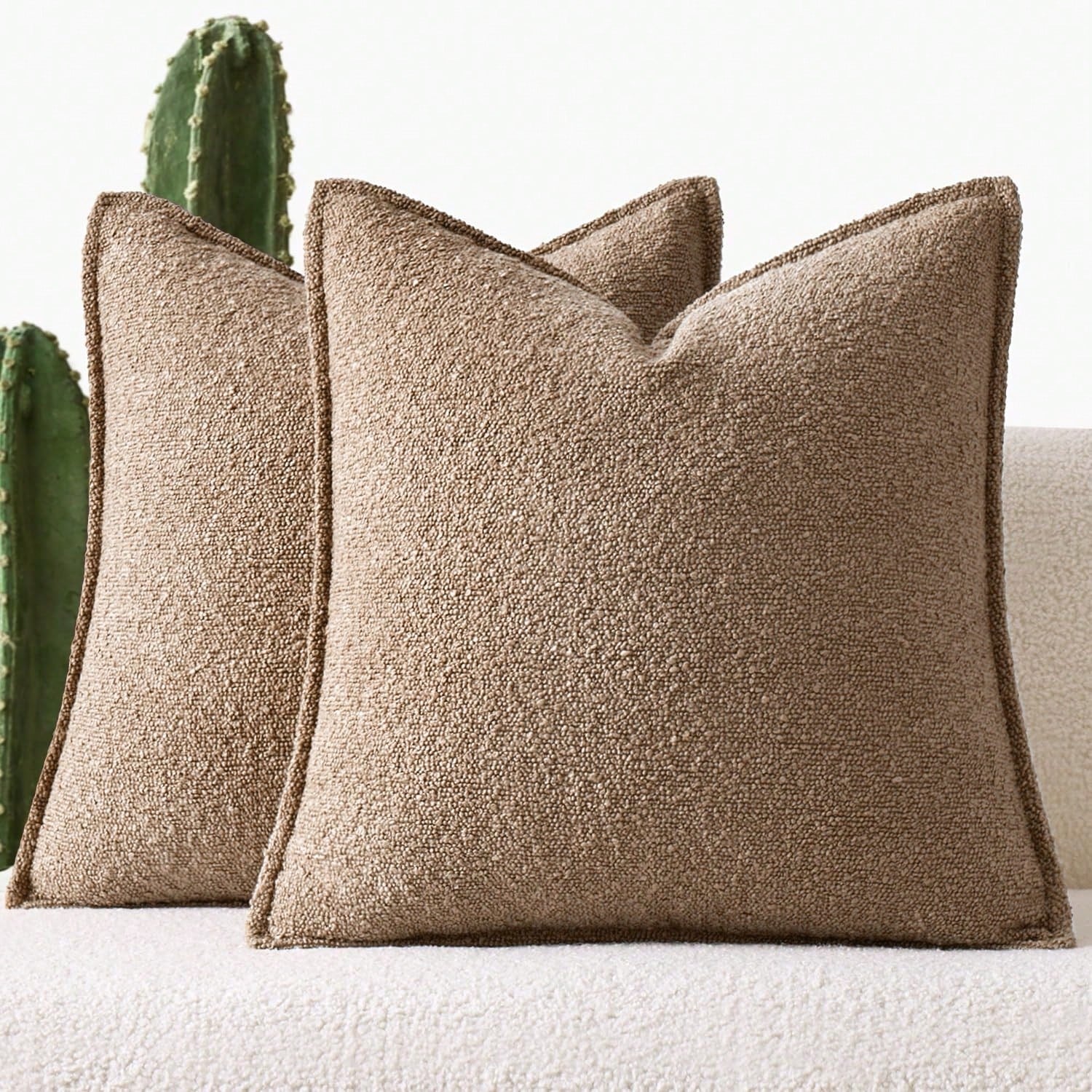 1pc Circular Plush Wide Edge Pillow Cover (Pillow Insert Not Included), Bohemian Style Sofa Cushion Cover, Soft & Comfortable Thickened Home Decor Pillow Case, Suitable For Balcony, Bedroom, Living Ro