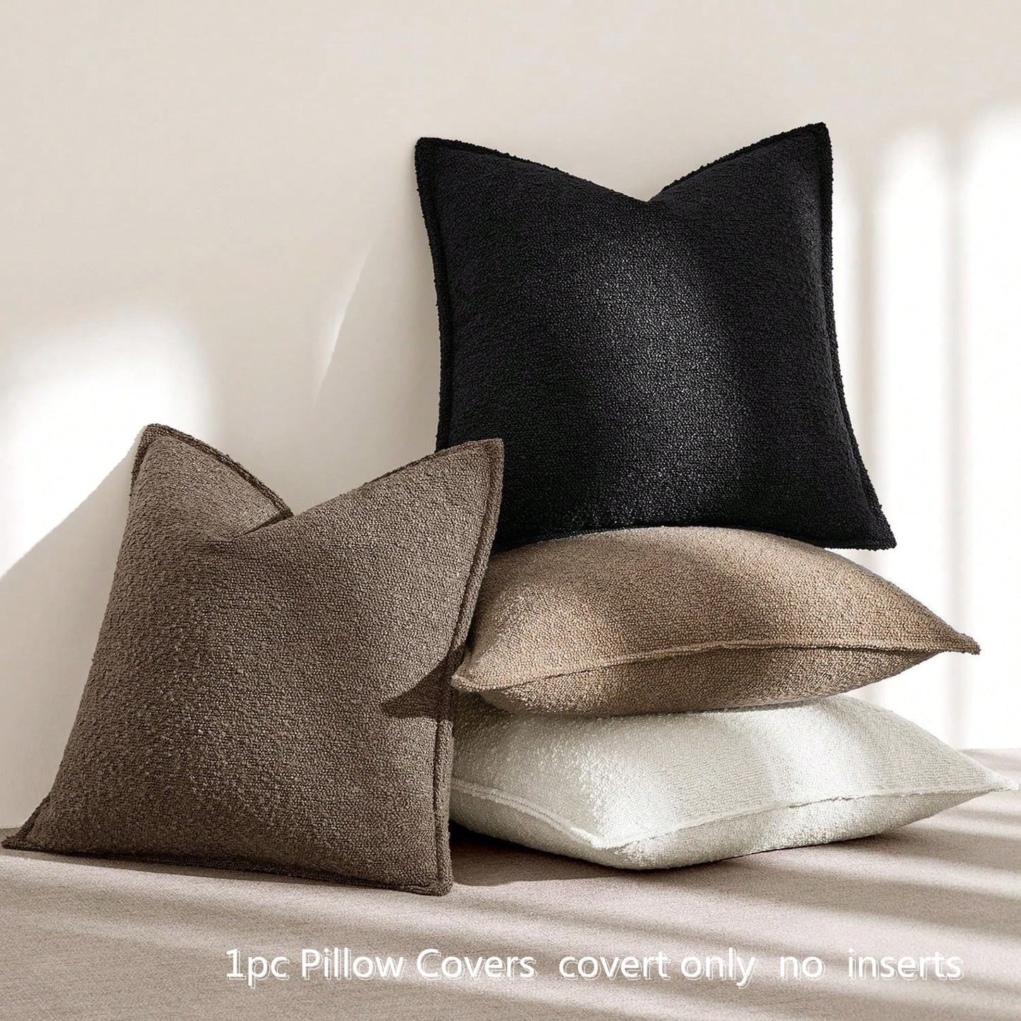 1pc Circular Plush Wide Edge Pillow Cover (Pillow Insert Not Included), Bohemian Style Sofa Cushion Cover, Soft & Comfortable Thickened Home Decor Pillow Case, Suitable For Balcony, Bedroom, Living Ro
