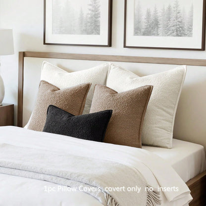 1pc Circular Plush Wide Edge Pillow Cover (Pillow Insert Not Included), Bohemian Style Sofa Cushion Cover, Soft & Comfortable Thickened Home Decor Pillow Case, Suitable For Balcony, Bedroom, Living Ro