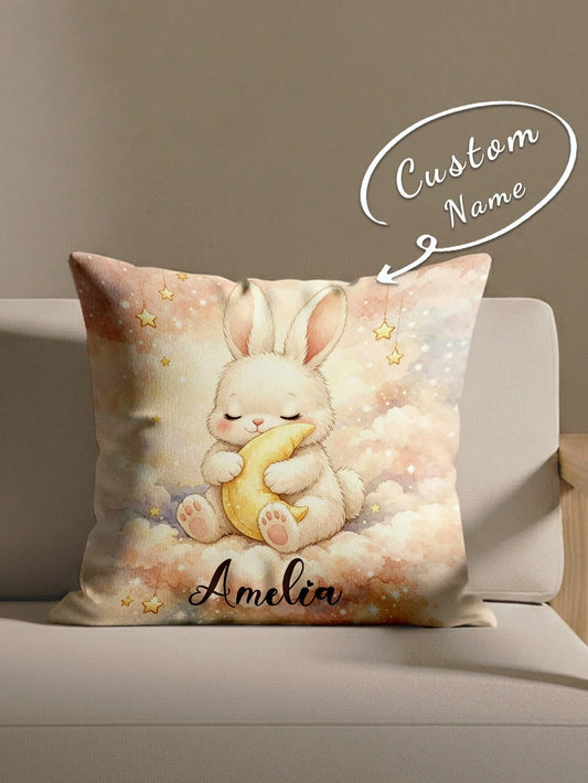 1pc Customized Personalized Text Printed Pillowcase, Double-Sided Printed Pillowcase, Holiday Use, Customizable Name Pillowcase, Gift For Family, Friends And Yourself